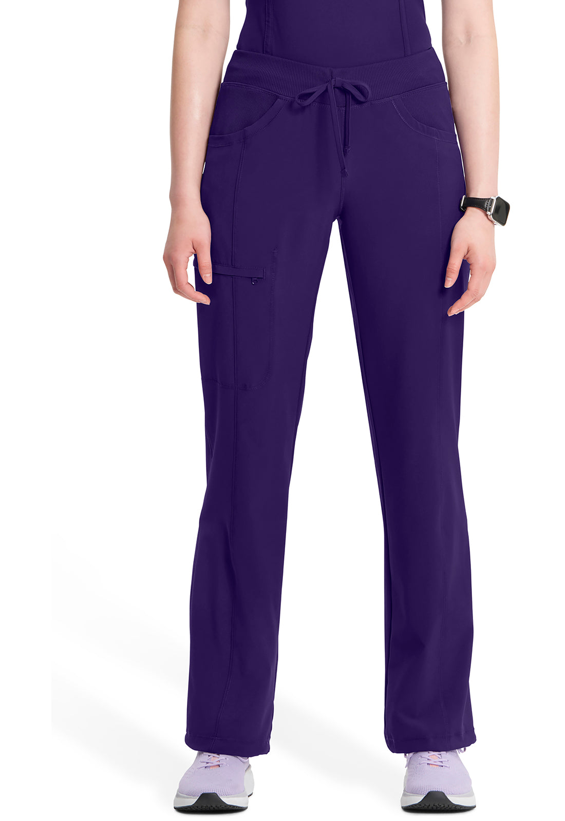 Classics 1123A Straight Leg Drawstring Pants Grape