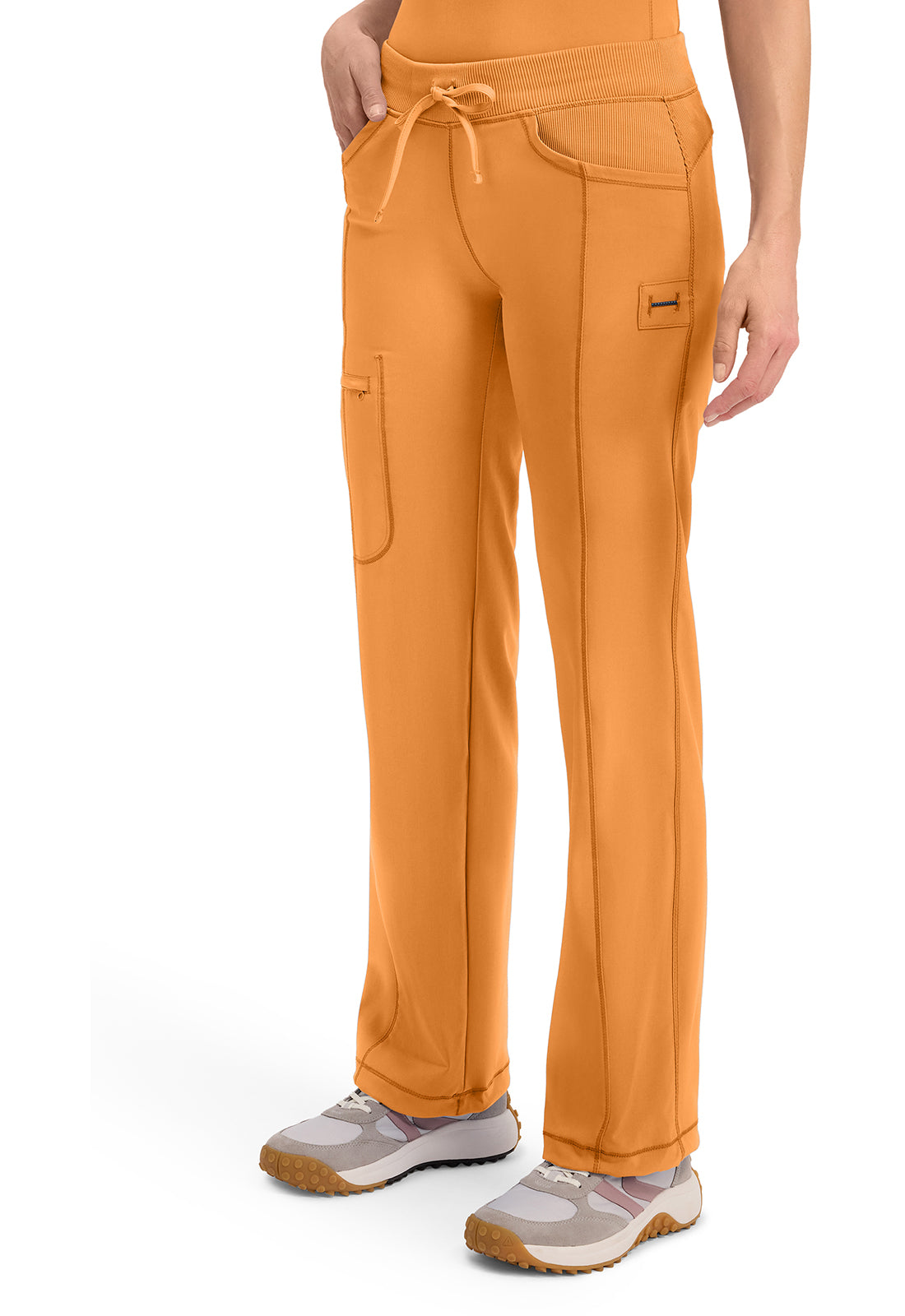 Classics 1123A Straight Leg Drawstring Pants Orange Sunrise