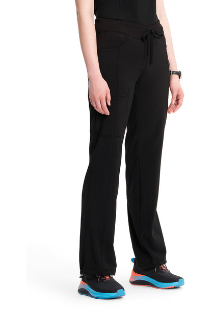 Classics 1123A Straight Leg Drawstring Pants Black Model Image Left Side | Infinity