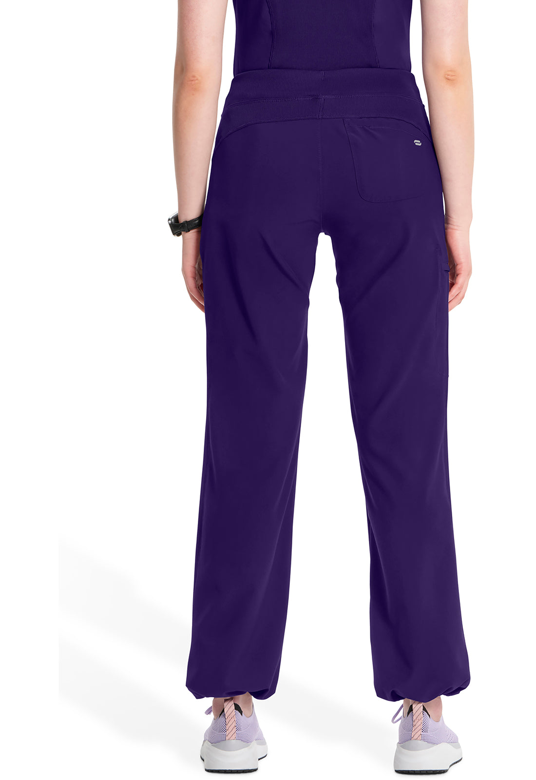 Classics 1123A Straight Leg Drawstring Pants Grape Model Image Back | Infinity