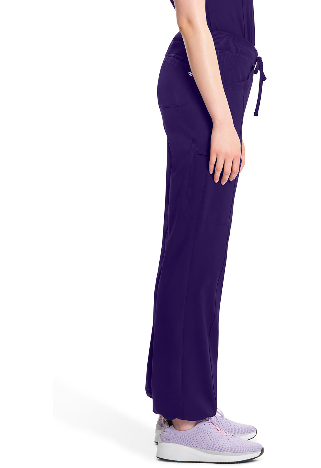 Classics 1123A Straight Leg Drawstring Pants Grape Model Image Right Side | Infinity