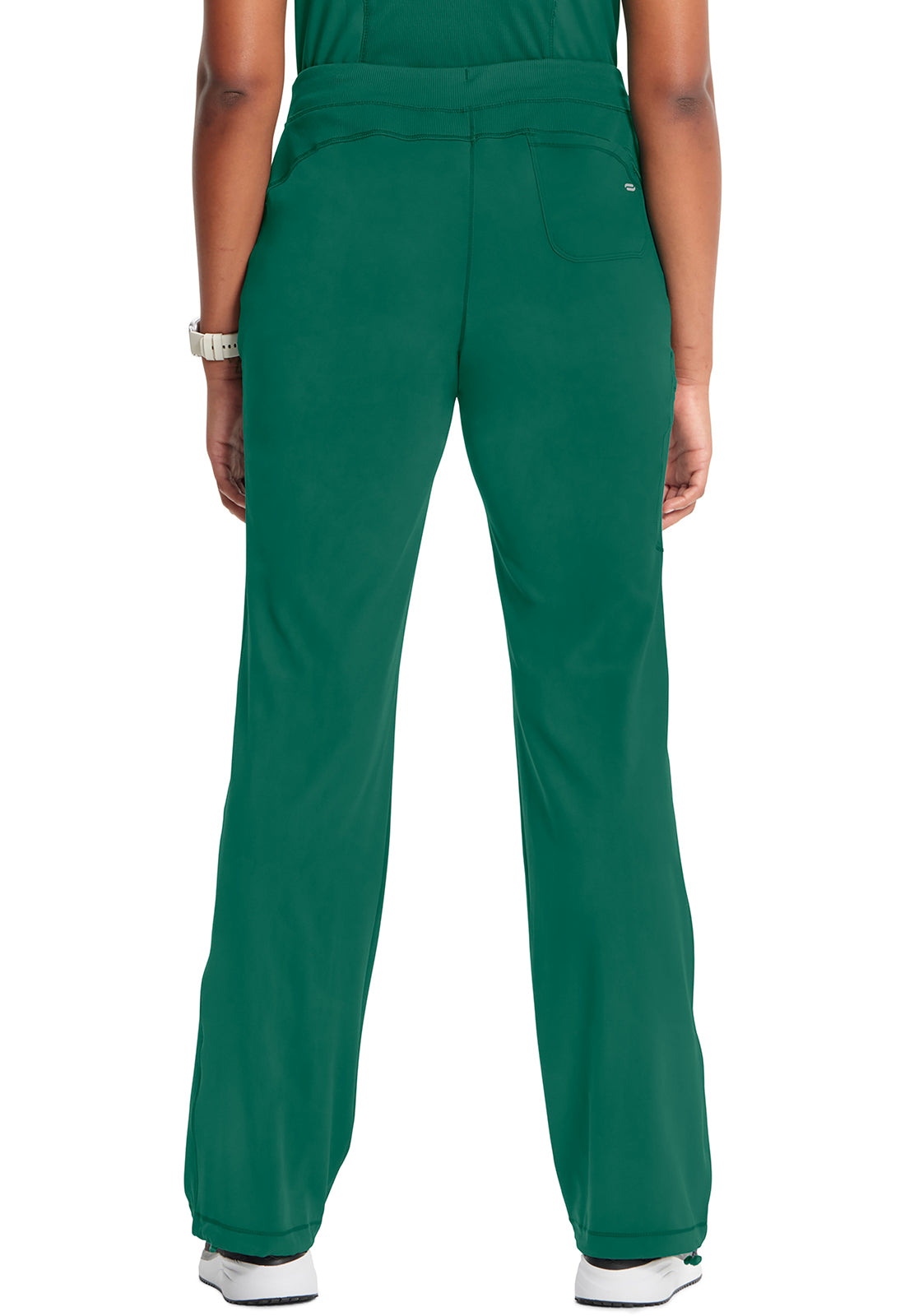 Classics 1123A Straight Leg Drawstring Pants Hunter Green Model Image Back | Infinity