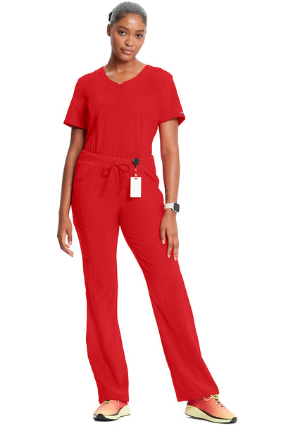 Classics 1123A Straight Leg Drawstring Pants Red