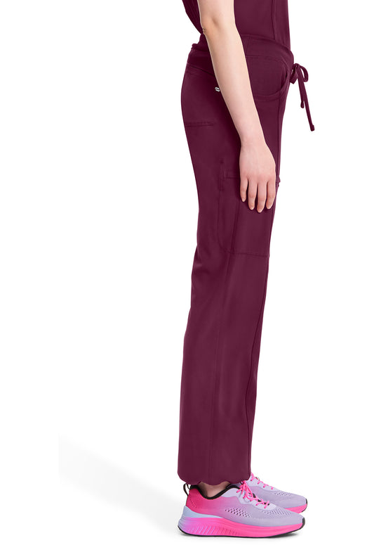 Classics 1123A Straight Leg Drawstring Pants Wine Model Image Right Side | Infinity