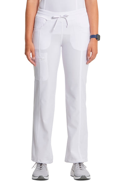 Classics 1123A Straight Leg Drawstring Pants White Model Image Front | Infinity