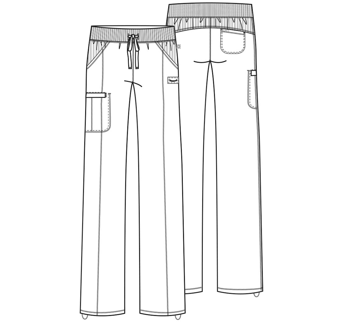 Infinity 1123A Women's Straight Leg Drawstring Scrub Pants Teal Blue