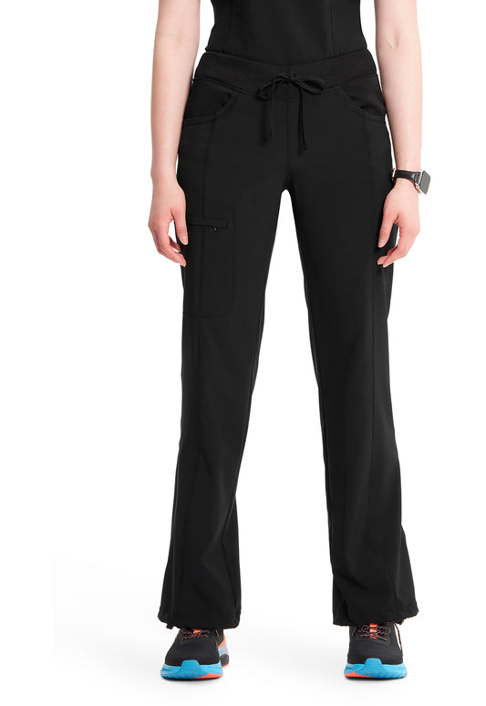 Infinity 1123A Women's Straight Leg Drawstring Scrub Pants Black