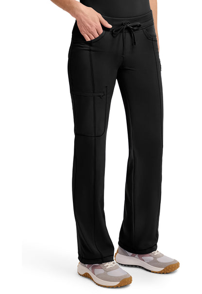 Infinity 1123A Women's Straight Leg Drawstring Scrub Pants Black