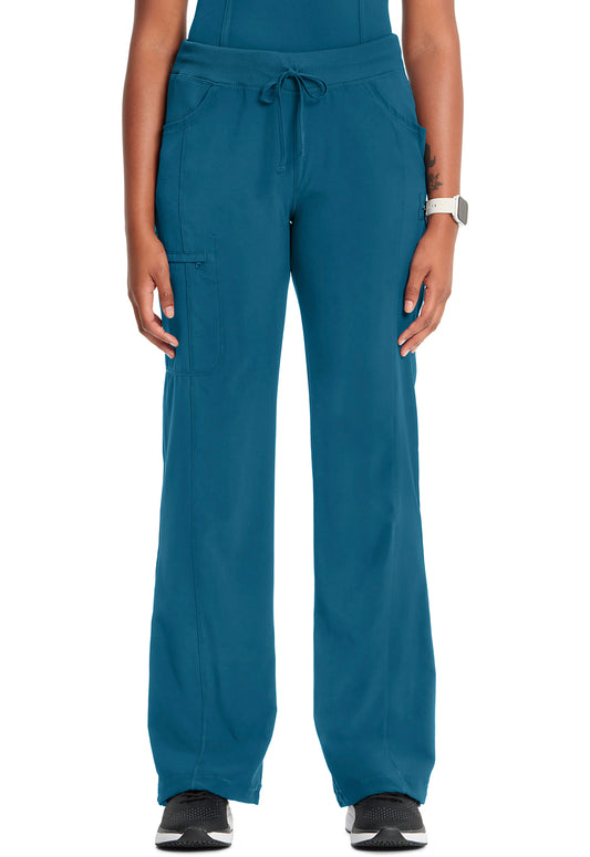 Infinity 1123A Women's Straight Leg Drawstring Scrub Pants Caribbean Blue