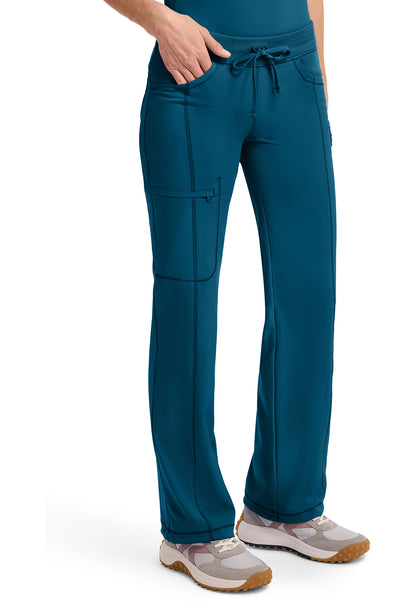 Infinity 1123A Women's Straight Leg Drawstring Scrub Pants Caribbean Blue
