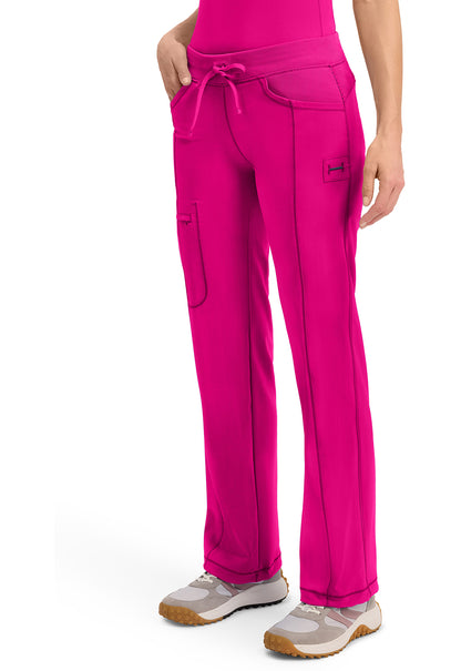 Infinity 1123A Women's Straight Leg Drawstring Scrub Pants Carmine Pink