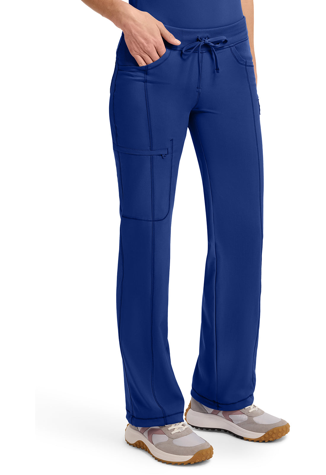 Infinity 1123A Women's Straight Leg Drawstring Scrub Pants Galaxy Blue