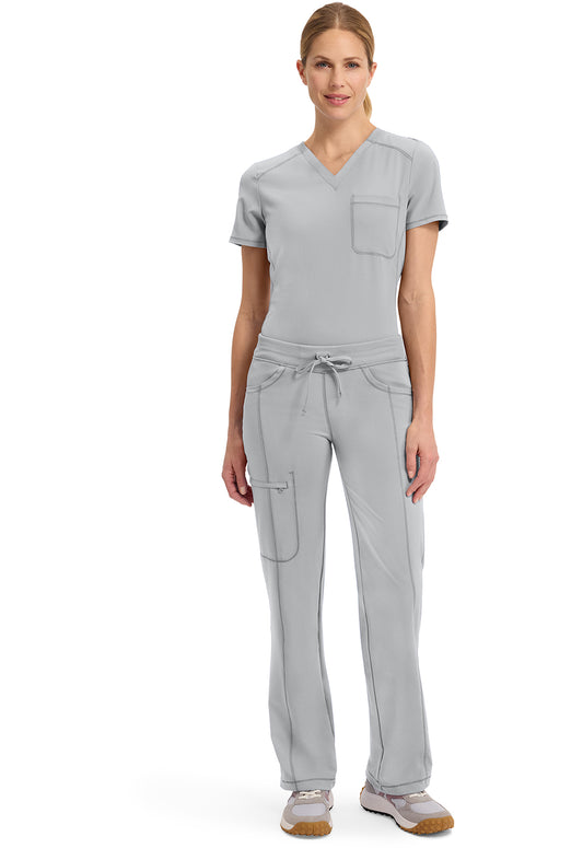 Infinity 1123A Women's Straight Leg Drawstring Scrub Pants Grey