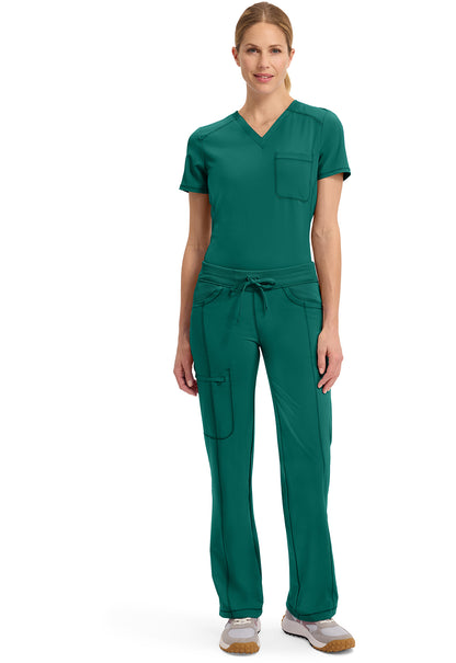 Infinity 1123A Women's Straight Leg Drawstring Scrub Pants Hunter Green