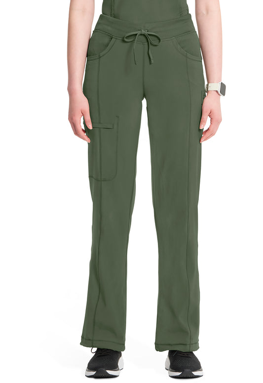 Infinity 1123A Women's Straight Leg Drawstring Scrub Pants Olive