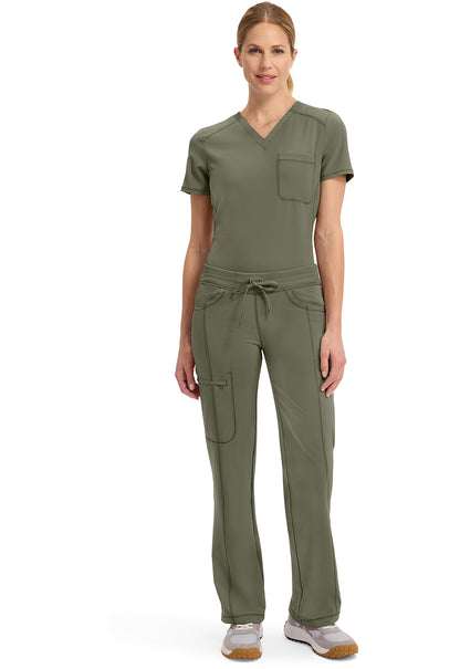 Infinity 1123A Women's Straight Leg Drawstring Scrub Pants Olive
