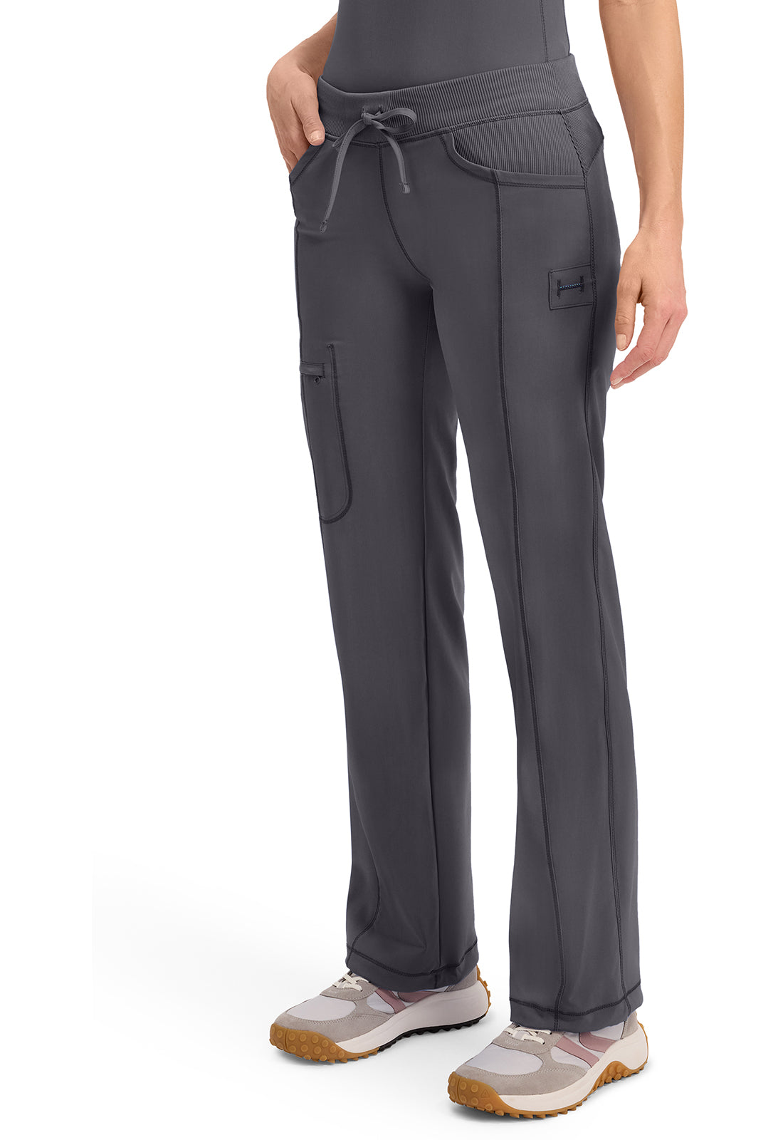 Infinity 1123A Women's Straight Leg Drawstring Scrub Pants Pewter