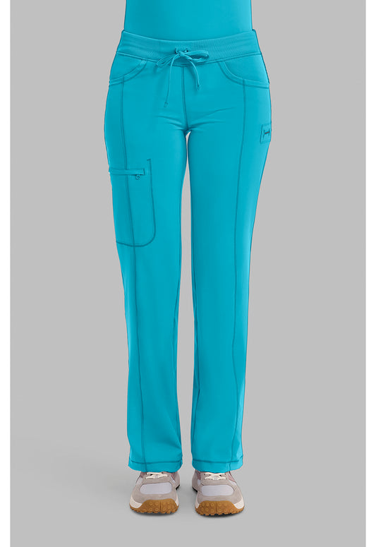 Infinity 1123A Women's Straight Leg Drawstring Scrub Pants Scuba Blue