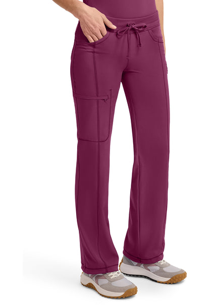 Infinity 1123A Women's Straight Leg Drawstring Scrub Pants Wine