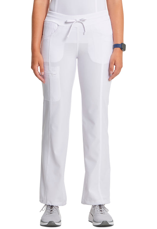 Infinity 1123A Women's Straight Leg Drawstring Scrub Pants White
