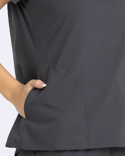 Zoe Alexandra 1132 Chelsea Tuck In Top Pewter