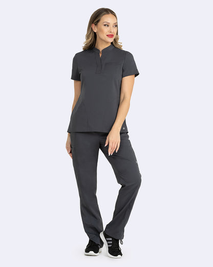 Zoe Alexandra 1132 Chelsea Tuck In Top Pewter