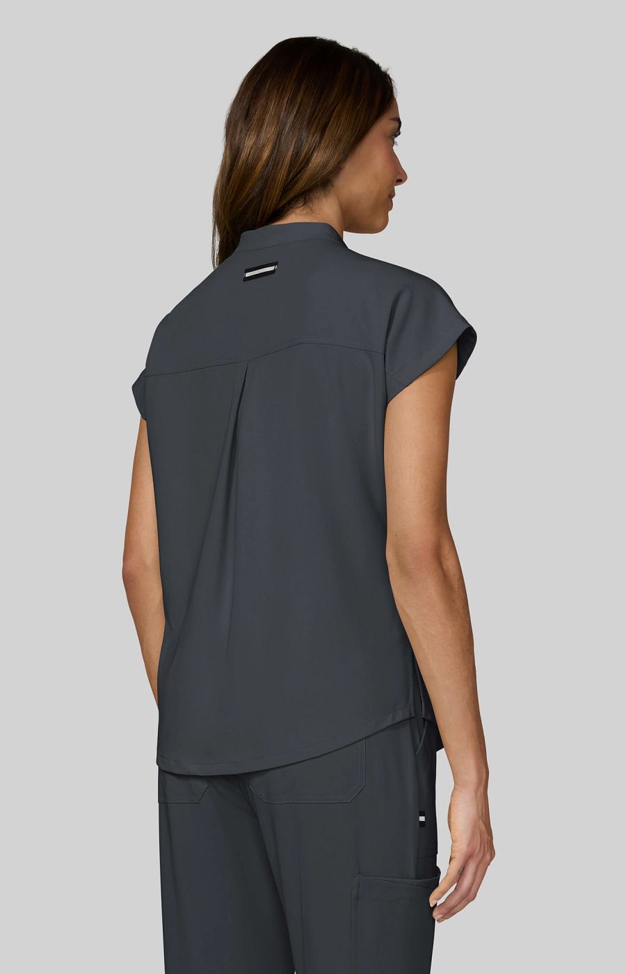 Next Gen Superhuman Women’s 2-Pocket Scrub Top Charcoal