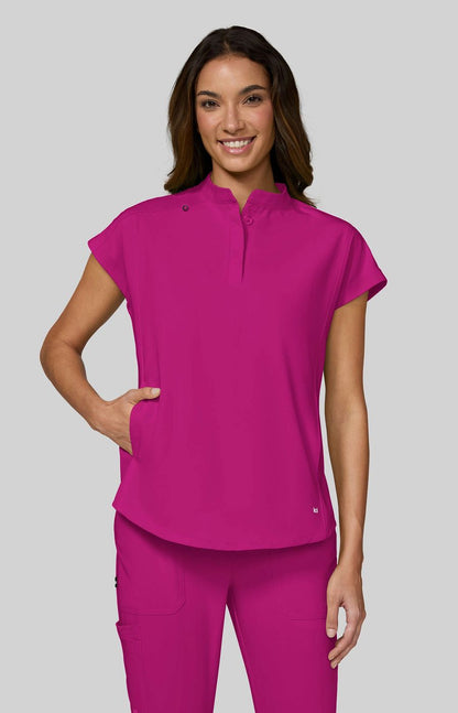 Next Gen Superhuman Women’s 2-Pocket Scrub Top Azalea Pink
