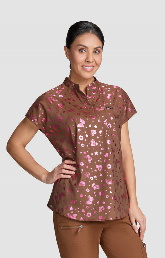 Koi Lite 1141PR Ari Top Iridescent Light Bright Walnut