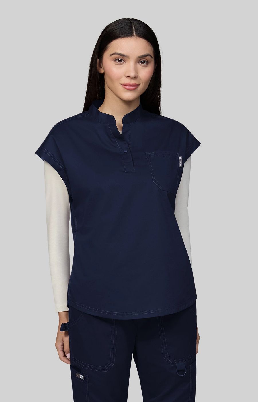 Classics Seraphine Women's 1-Pocket Scrub Top Navy