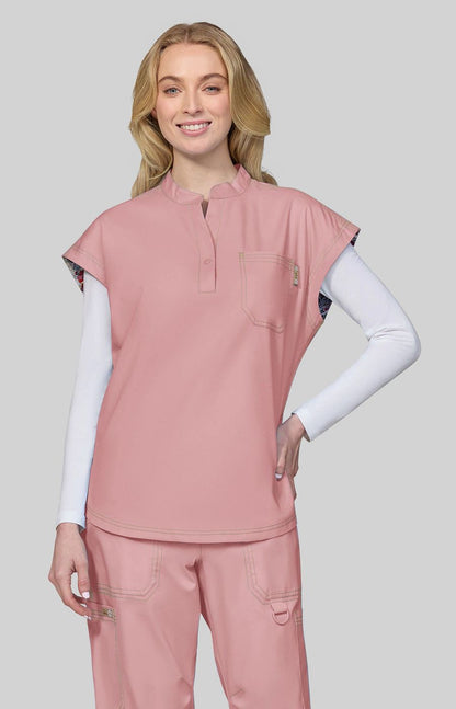 Classics Seraphine Women's 1-Pocket Scrub Top Ballet Rose