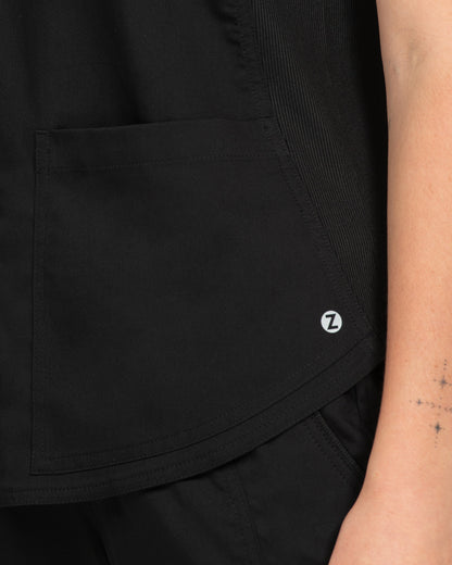 Zoe Alexandra 1148 Soho Side Knit Top Black