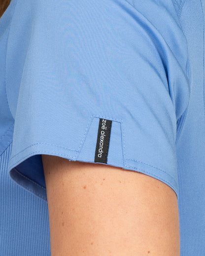 Zoe Alexandra 1148 Soho Side Knit Top Ciel