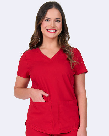 Zoe Alexandra 1148 Soho Side Knit Top Red