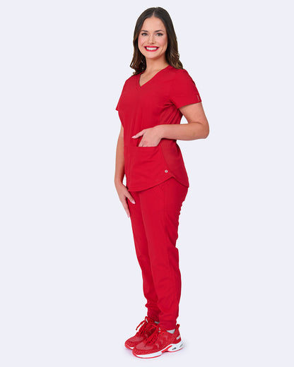 Zoe Alexandra 1148 Soho Side Knit Top Red