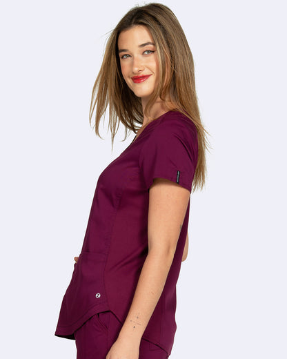 Zoe Alexandra 1148 Soho Side Knit Top Wine