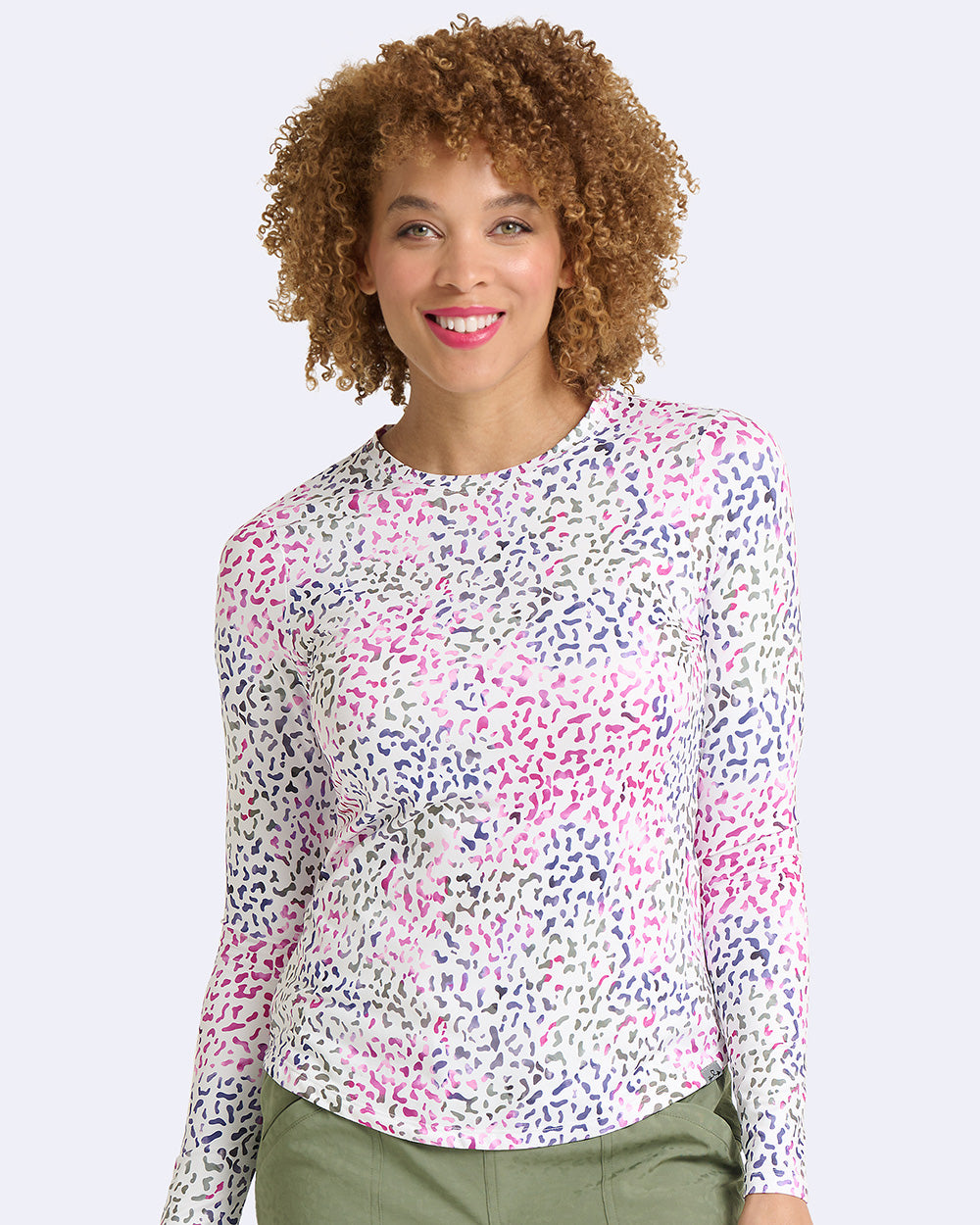 Ava Therese 1155 Bella Brushed Knit Printed Tee Cheetah Tee