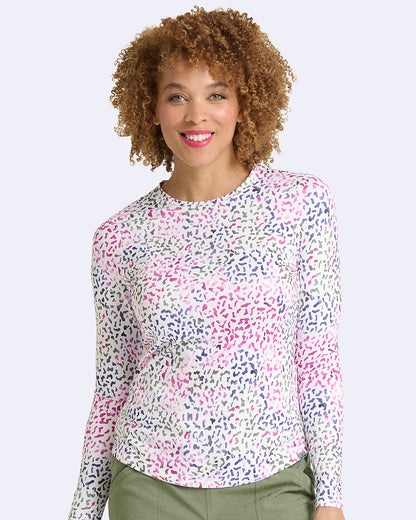 Ava Therese 1155 Bella Brushed Knit Printed Tee Cheetah Tee