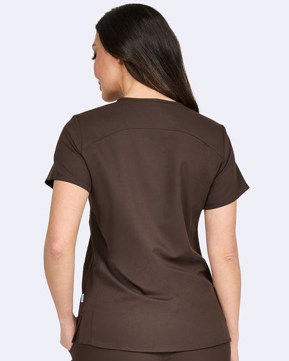 Studio 1165 Focus V-Neck Top Espresso