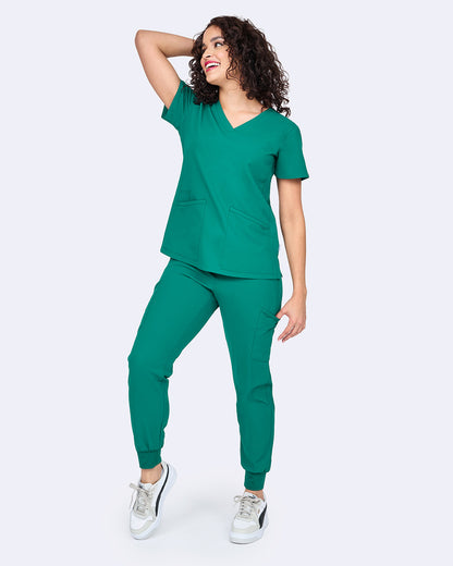 Studio 1165 Focus V-Neck Top Hunter