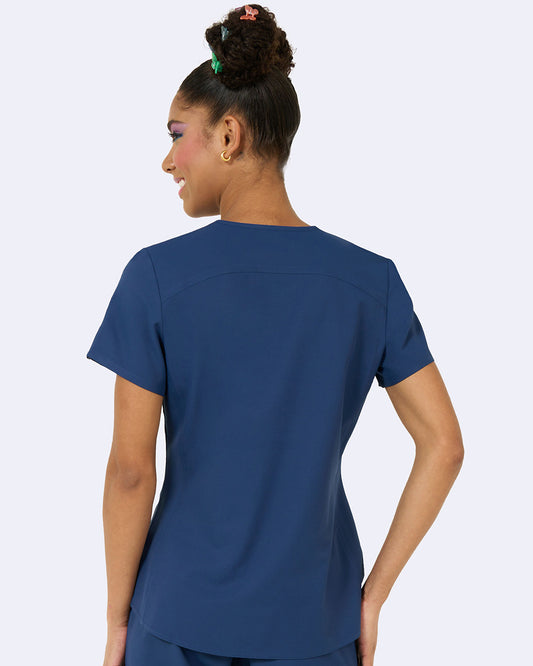 Studio 1165 Focus V-Neck Top Navy