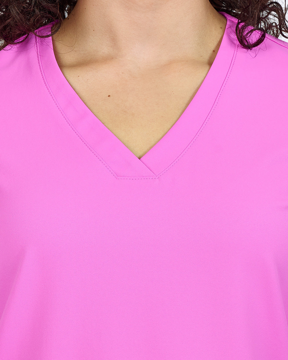 Studio 1165 Focus V-Neck Top Orchid