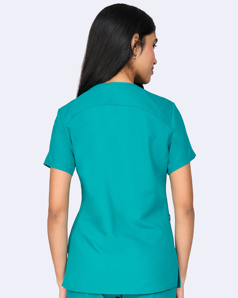 Zavate Focus V-Neck Top Style 1165 in color Teal Image 2