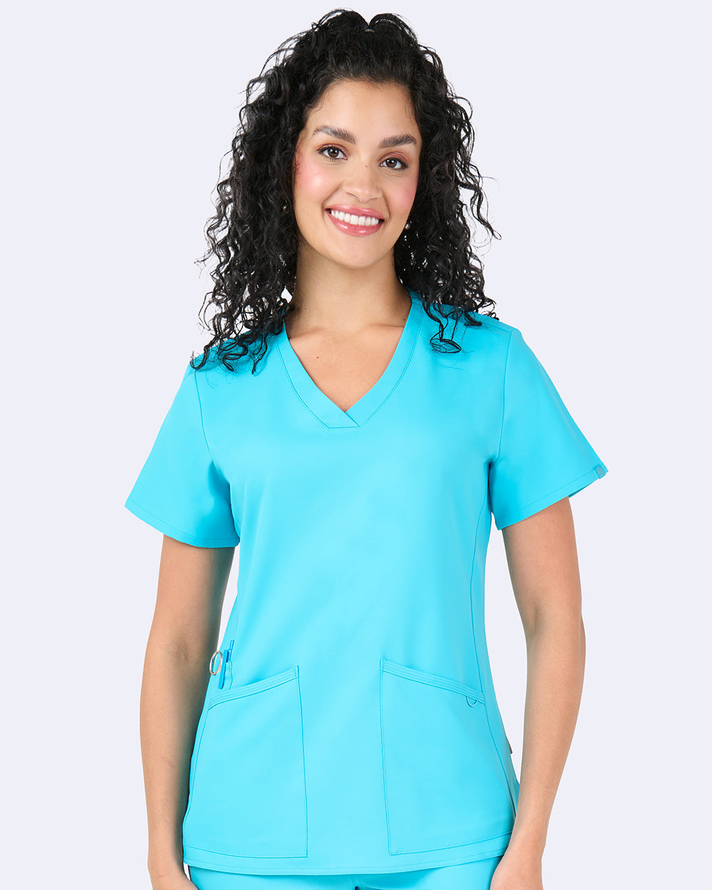 Zavate Focus V-Neck Top Style 1165 in color Turquoise Image 1