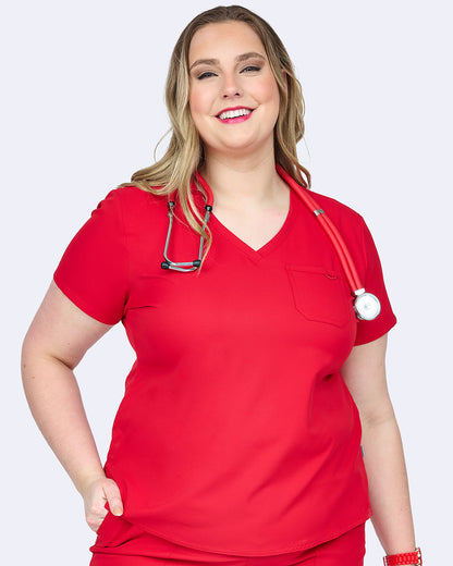 Zavate Elevate Tuck-In Top Style 1169 in color Red Image 1