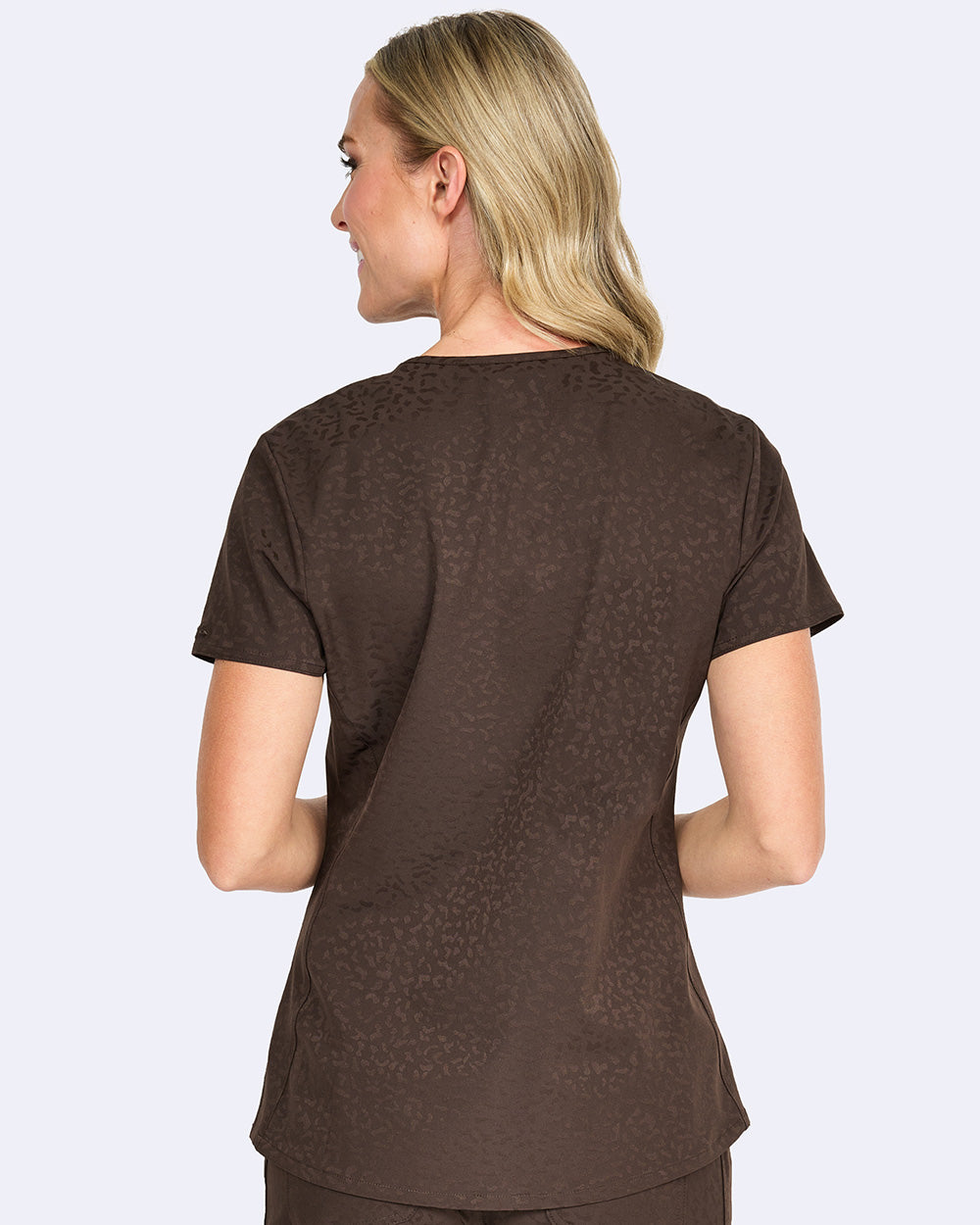 Ava Therese 1171 Lynx Jacquard Top Espresso