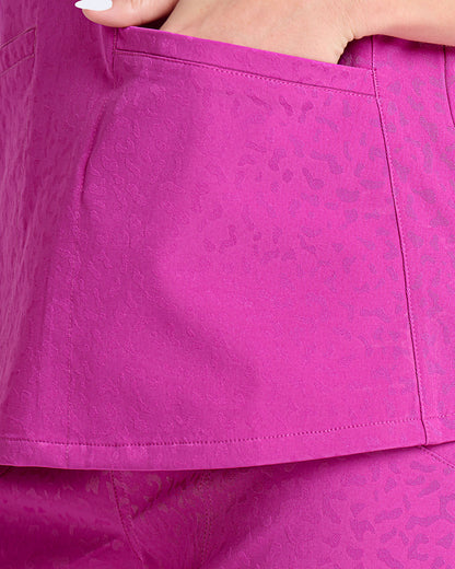 Zavate Lynx Jacquard Top Style 1171 in color Magenta Image 3