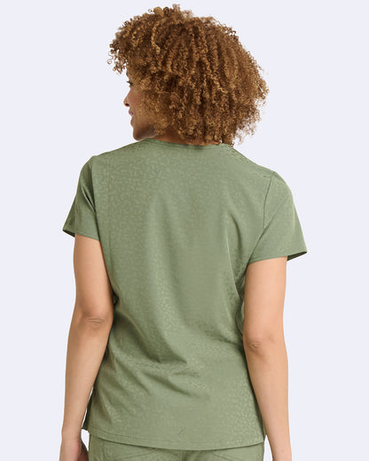 Zavate Lynx Jacquard Top Style 1171 in color Olive Image 2