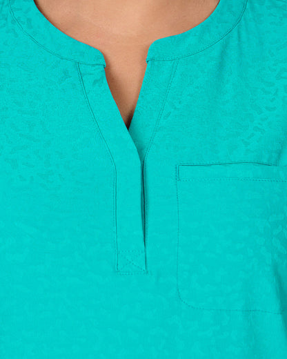 Zavate Lynx Jacquard Top Style 1171 in color Jacquard Spearmint Image 3