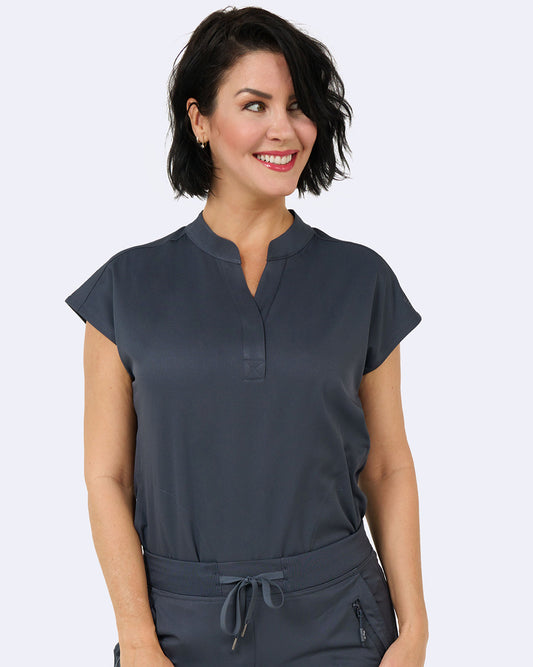 Ava Therese 1176 Piper Tuck In Top Pewter